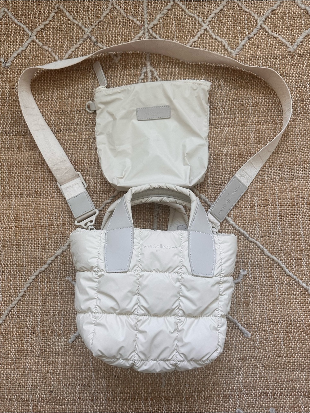Vee Collective Porter Tote Mini Crossbody Purse Bag Birch